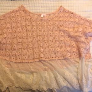 Pink lace top